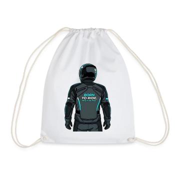 Motorcyclist - Born To Ride - Drawstring Bag - white - Front