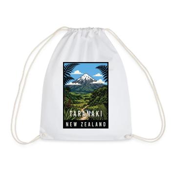 Erleben Sie den Taranaki Mountain in Neuseeland - Turnbeutel - Weiß - Vorne
