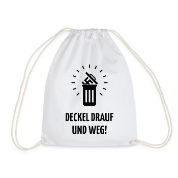 Deckel Drauf Und Weg! (Gegen Rechts / Black) - Turnbeutel - Weiß - Vorne