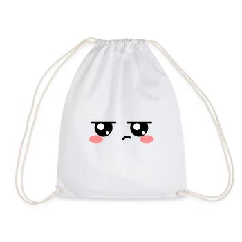 Genervte Augen Kawaii Süß - Turnbeutel - Weiß - Vorne