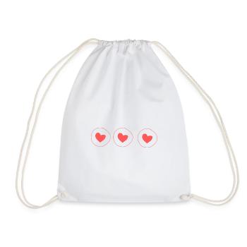 Coeur Cercle Symbole Forme Amour Motif Coeurs Rouge - Sac de sport léger - blanc - Devant