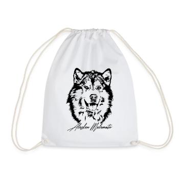 ALASKAN MALAMUTE Portrait Le cadeau des chiens de Wilsign - Sac de sport léger - blanc - Devant