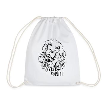 COCKER SPANIEL Dog Saying Dogs Saying Dogs - Drawstring Bag - white - Front