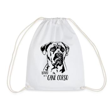 Aimé par un chien Cane Corso Dog Wilsigns - Sac de sport léger - blanc - Devant