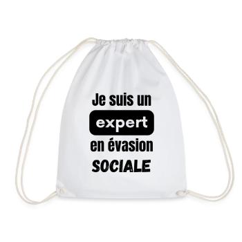 Je suis un expert de l'évasion sociale - Sac de sport léger - blanc - Devant