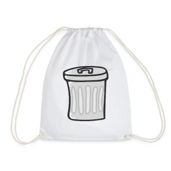 Poubelles - Sac de sport léger - blanc - Devant