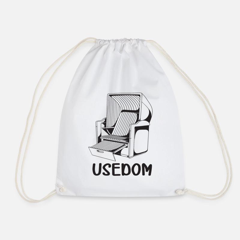 USEDOM STRANDKORB - Turnbeutel - Weiß