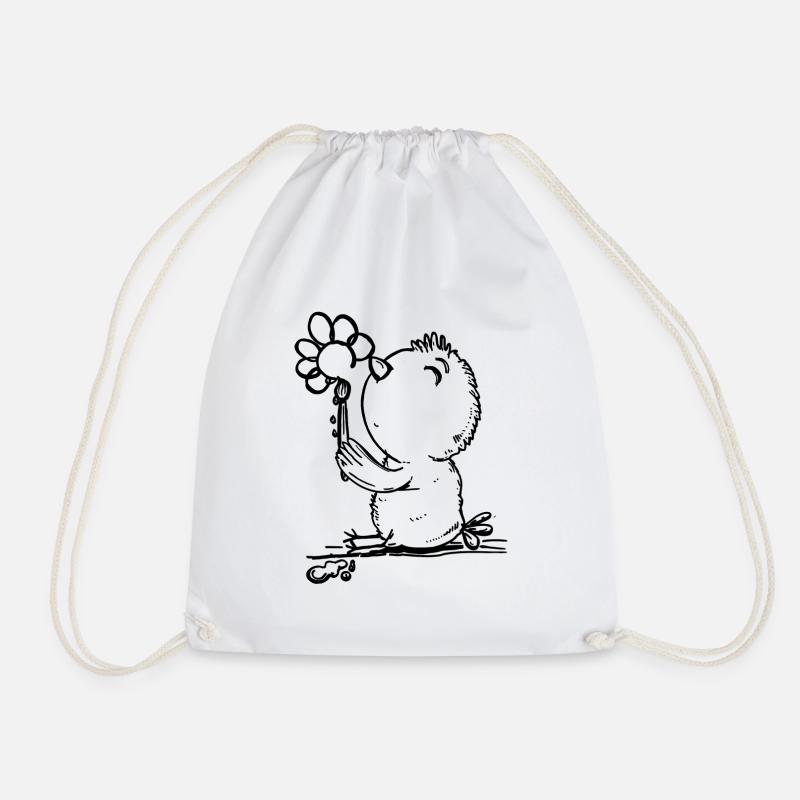 little cute chick - Drawstring Bag - white