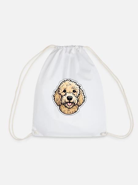 Goldendoodle Pudel Labradoodle Lockiger Hund beige - Turnbeutel - Weiß