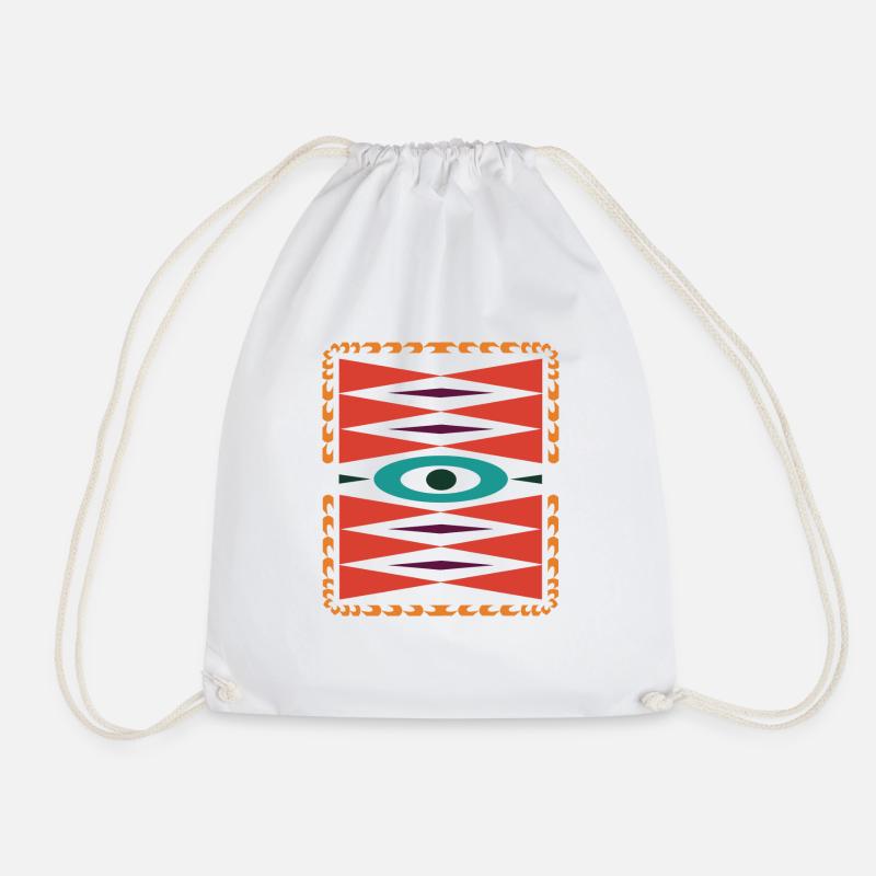 Ethnic inspiration - Drawstring Bag - white