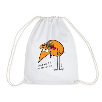I thought Silence - Drawstring Bag - white - Front