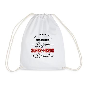 Super héros Aide-soignant cadeau - Sac de sport léger - blanc - Devant