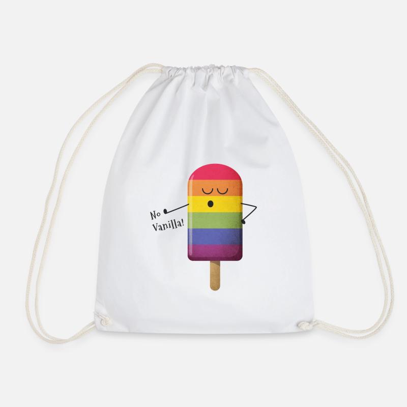 No vanilla ice cream - Drawstring Bag - white