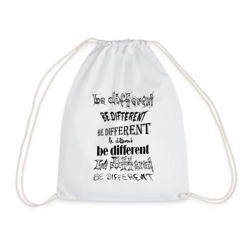 be different, sei anders, du bist einzigartig - Turnbeutel - Weiß - Vorne