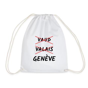 genève humour drapeau et ville de Genève cadeau - Sac de sport léger - blanc - Devant