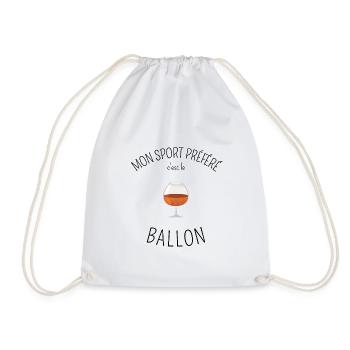 Sport ballon vin humour - Sac de sport léger - blanc - Devant