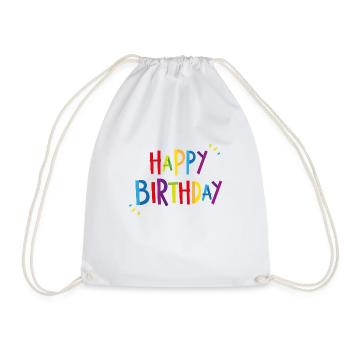 Anniversaire années cadeau joyeux anniversaire honneur jour - Sac de sport léger - blanc - Devant