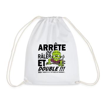 Arrête De Râler et double véhicule humour voiture - Sac de sport léger - blanc - Devant