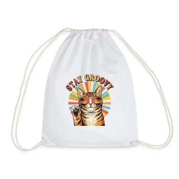 Stay groovy - Drawstring Bag - white - Front