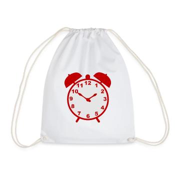 Réveil classique avec cadre rouge - Sac de sport léger - blanc - Devant