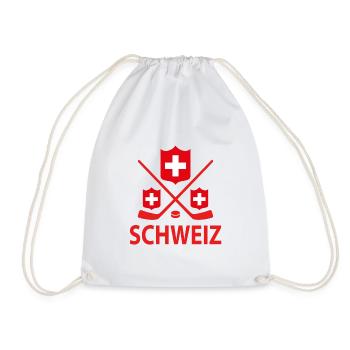 Schweiz Eishockey - Turnbeutel - Weiß - Vorne