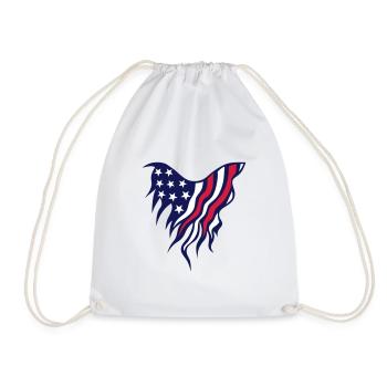 foulard americain drapeau 0 - Sac de sport léger - blanc - Devant