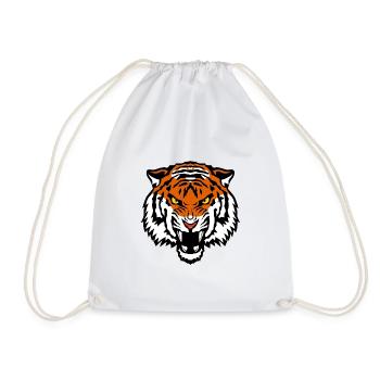 tigre tete animal 504 o - Sac de sport léger - blanc - Devant