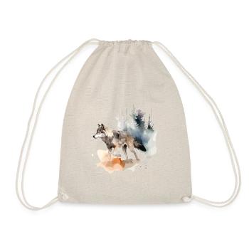 Wolf Wolf Head Scratch Marks Claws Wild Forest Hunter - Drawstring Bag - nature - Front