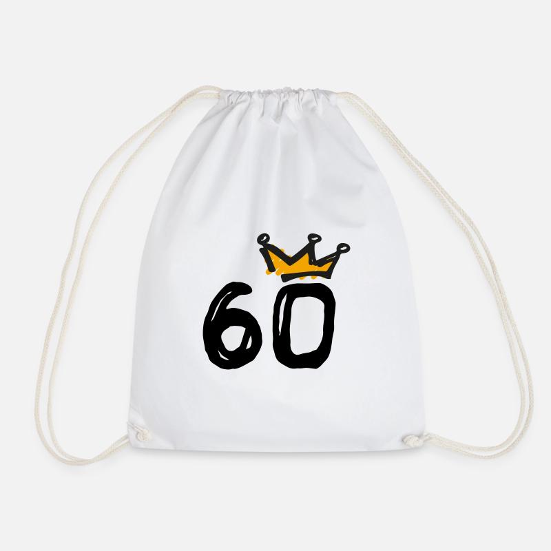 60th birthday Krone - Drawstring Bag - white