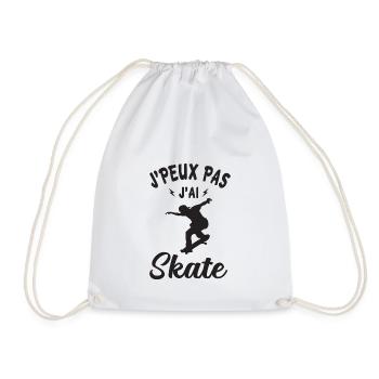 J'peux pas j'ai Skate - Sac de sport léger - blanc - Devant