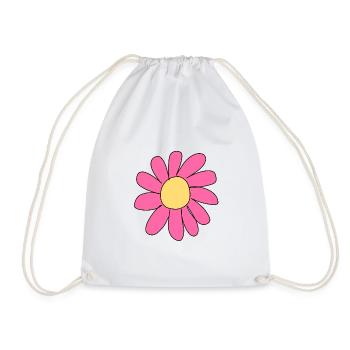 Flower Pink Icon - Drawstring Bag - white - Front