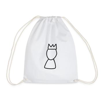 Couronne de symbole de l’homme de la reine - Sac de sport léger - blanc - Devant