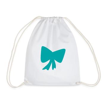 Loop blue icon - Drawstring Bag - white - Front