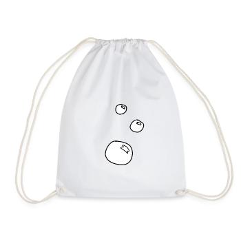 Bulles de savon formant des cercles - Sac de sport léger - blanc - Devant