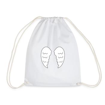 Winged Angel Icon - Drawstring Bag - white - Front