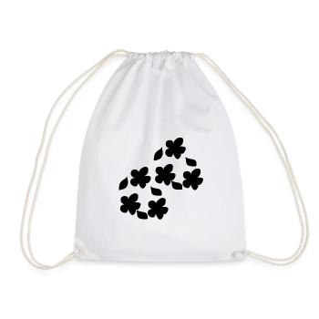 Blume muster natur Pflanze Symbol Blatt - Turnbeutel - Weiß - Vorne