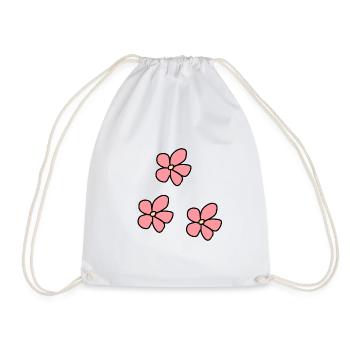 Trois fleurs fleur rose plante symbole nature - Sac de sport léger - blanc - Devant