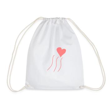 Lignes Ligne Coeur Forme Amour Rose Symbole - Sac de sport léger - blanc - Devant
