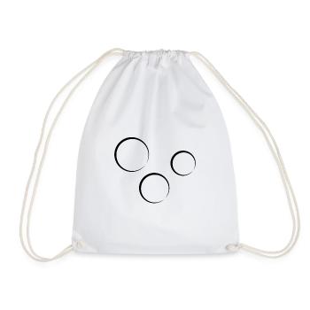 Icône en forme de cercle à trois cercles - Sac de sport léger - blanc - Devant