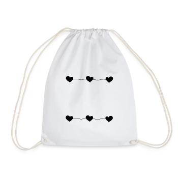 Six Hearts Line Heart Love - Sac de sport léger - blanc - Devant