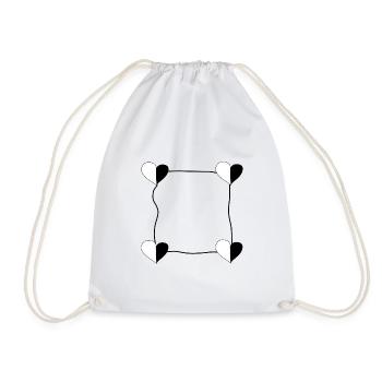 Cadre à quatre cœurs - Sac de sport léger - blanc - Devant