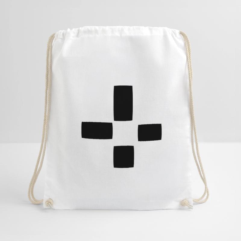 Square Pattern Four Shapes Shape Drawstring Bag