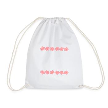 fleurs fleur plante rose ligne - Sac de sport léger - blanc - Devant