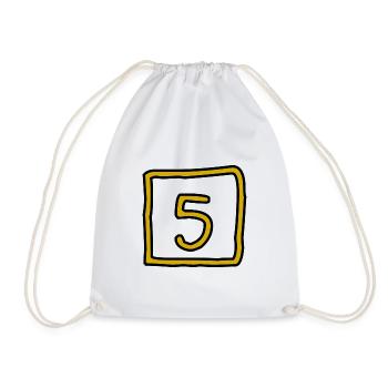 5. ANNIVERSARY. 5 YEARS. 5th ANNIVERSARY - Drawstring Bag - white - Front