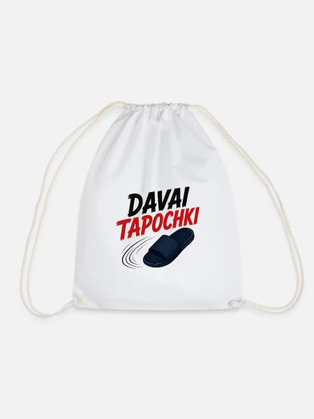 Davai Tapochki | Lustiger Slawen Humor - Turnbeutel - Weiß