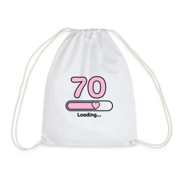 70 years birthday - Drawstring Bag - white - Front