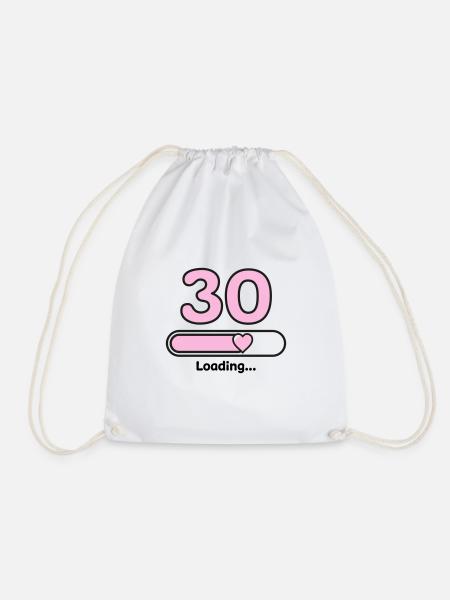 30 years anniversary - Drawstring Bag - white