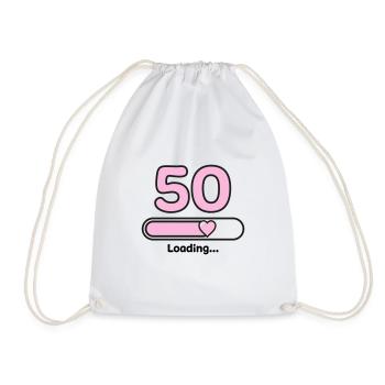 50 years - Drawstring Bag - white - Front