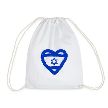 Coeur Israel - Sac de sport léger - blanc - Devant