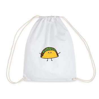 Taco eating mexico - Drawstring Bag - white - Front